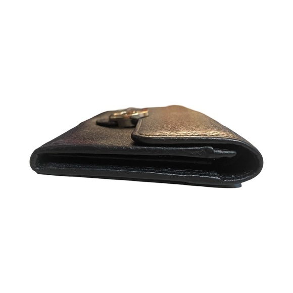 GUCCI Vintage Interlocking G Pebbled Calfskin Continental
Black Wallet Authentic - Picture 6 of 13